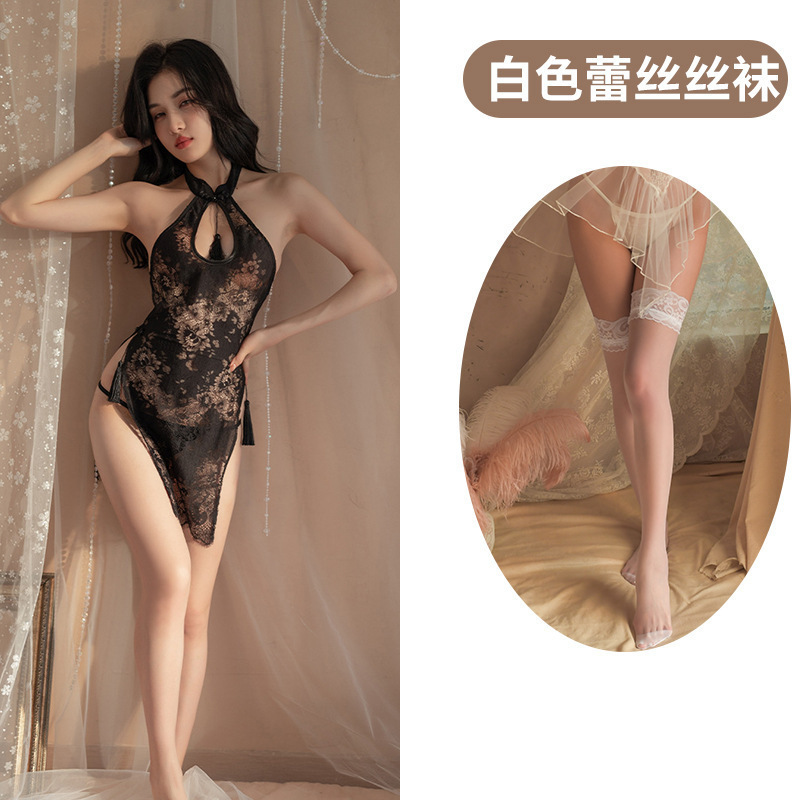 검정 + 흰색 스타킹