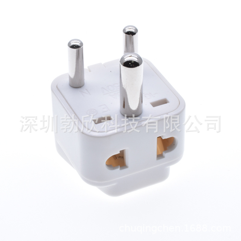 大南非印度标插头约翰内斯堡太阳城等大三圆脚一转二插孔WDI-010