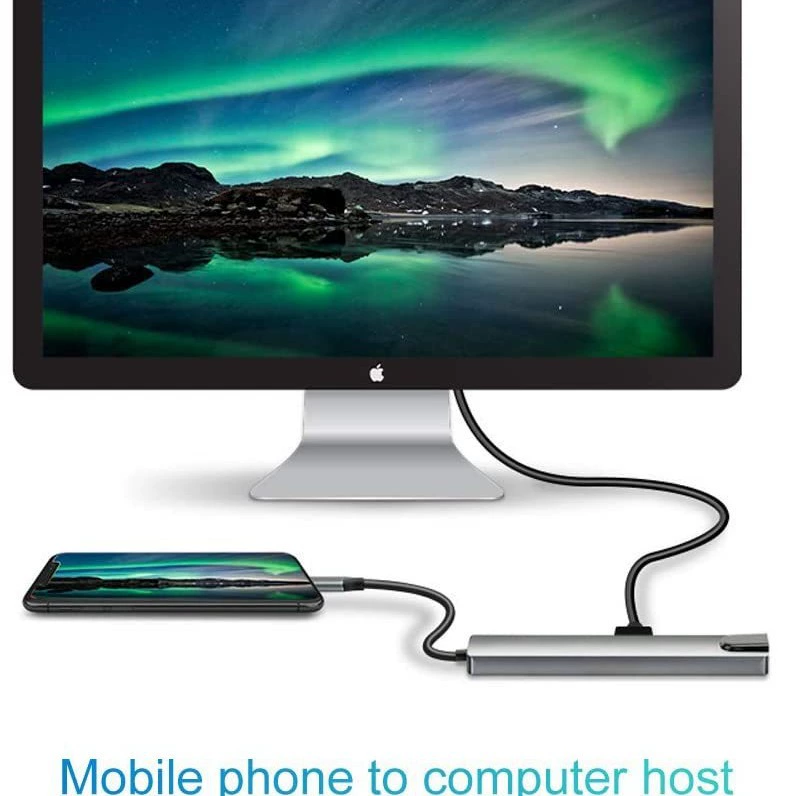 TYPE-C HUB расширительная док-станция 7-в-1, сетевой хаб, USB3.0, конвертер для ноутбука, 4K HD