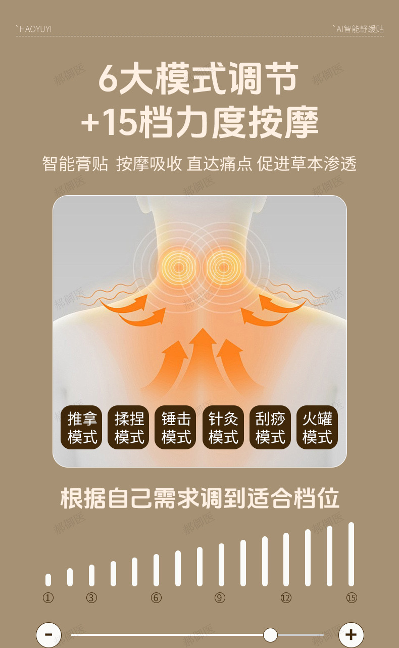 Smart Pulse Massage Patch with Far Infrared Heat for Neck Back and Shoulder Wellness 6 Patches per Box preparation