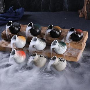 Sashimi Plating Decoration with Dry Ice Cups, Small Pots, Small Jars, Dish Garnish, Small Ornaments, Japanese Plate Decoration