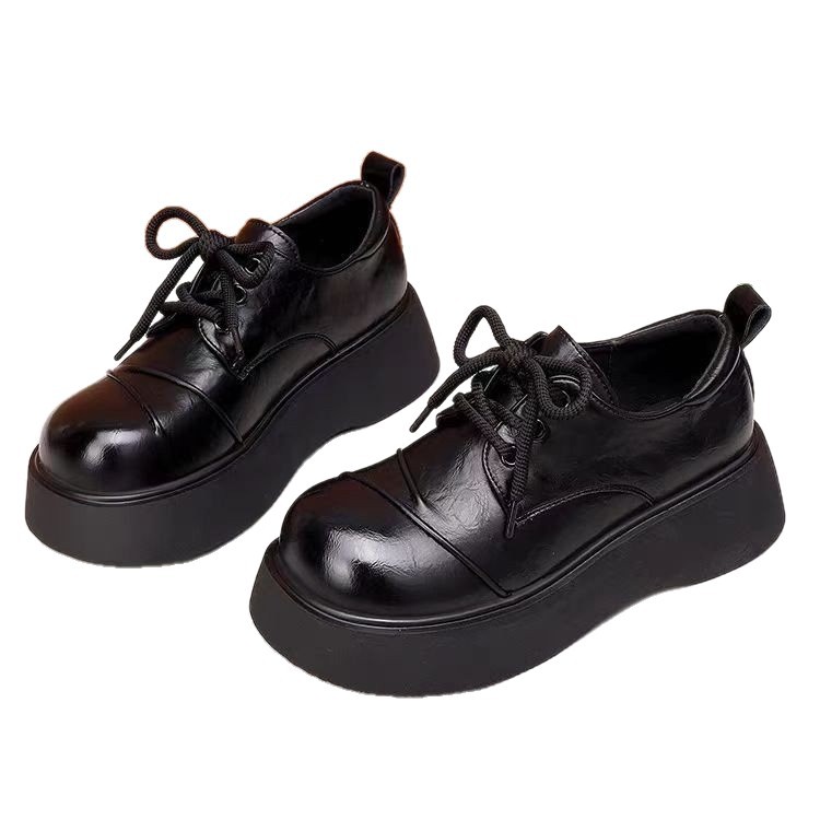 2026 primavera nueva cabeza redonda de cuero suave estilo británico Lefour zapatos de mujer cómodos ultraligeros antideslizantes anti-desgaste zapatos de cuero versátiles