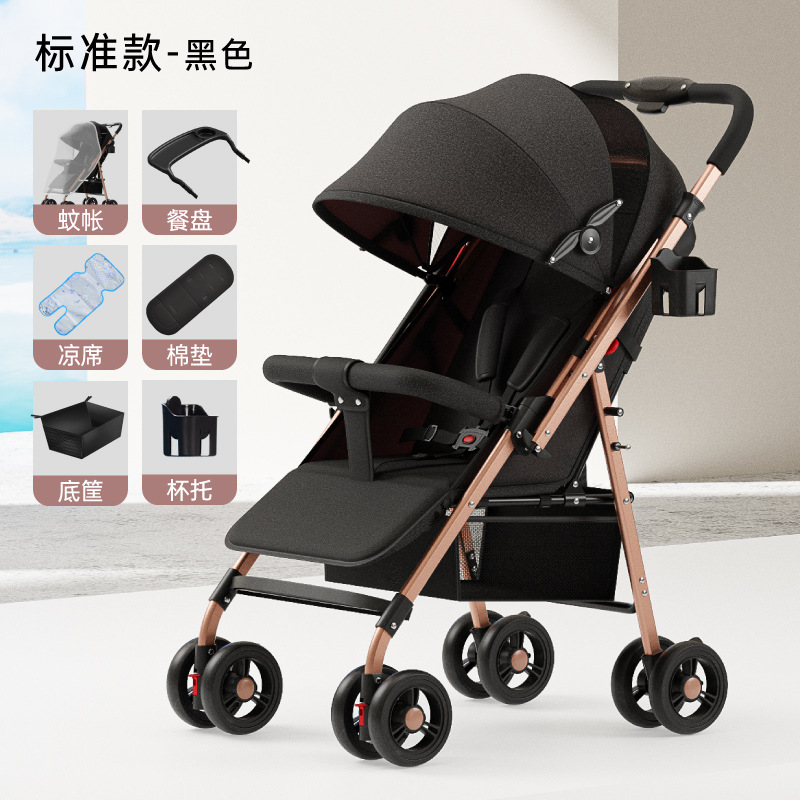 Mayorista bidireccional cochecito de bebé se puede sentar y acostarse bebé ultra ligero plegable pasear artefacto mágico para el recién nacido portátil