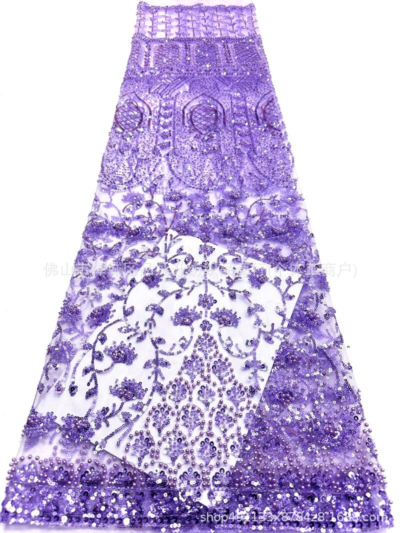 2026 nuevo diseño de fabricantes pesados cuentas bordadas tela de vestido de noche de lujo de alta calidad al por mayor