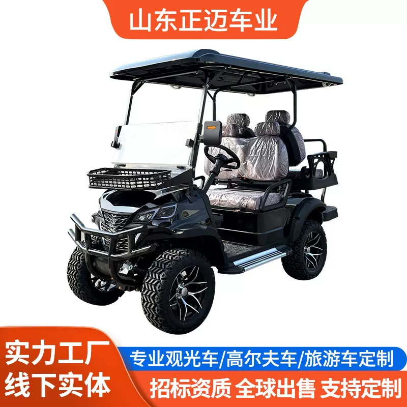 跨境电动高尔夫球车旅游景区公园电动观光车2座4座6座高尔夫球车