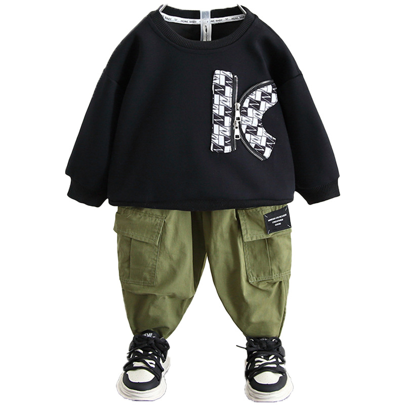 4799 boys' hoodie set 2024 new children's autumn fashionable and trendy baby spring trend_voghion.com