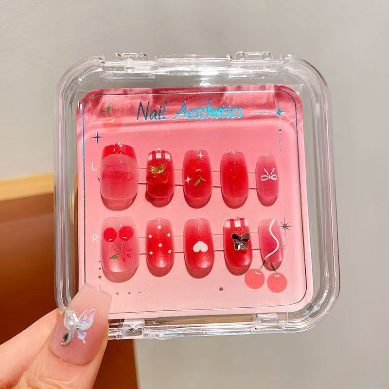 Caja de exhibición marco de fotos más taladro manicure suministro fuente de uñas DIY francés color delgado manicure falso salón al por mayor