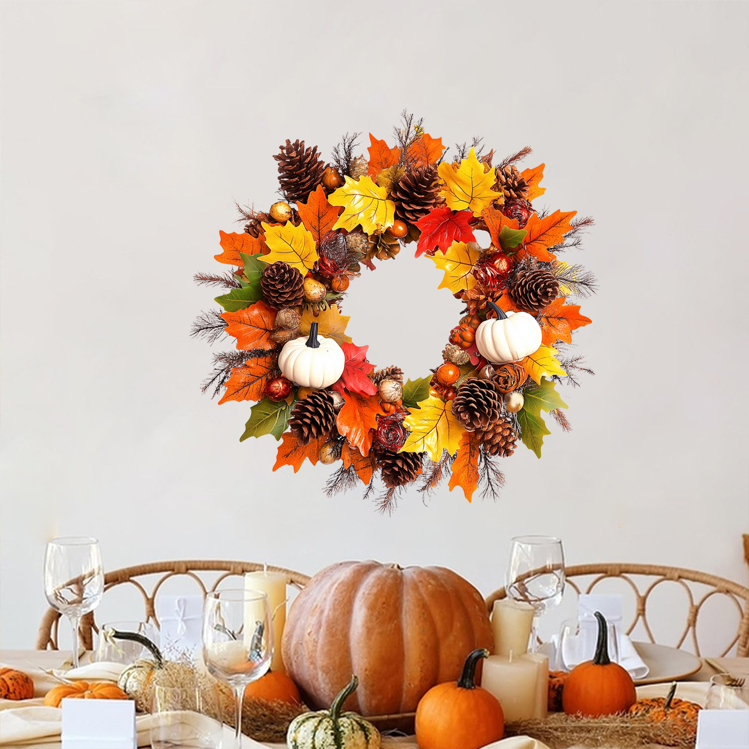 Transfronterizo Amazonas Día de Acción de Gracias Pine Pumpkins