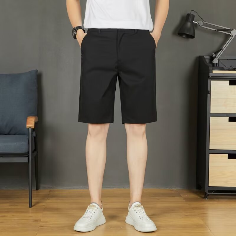 Shorts Men's Summer Straight Loose Western Pants Hong Kong Style Artistic Pants Medium Pants Business Casual Pants