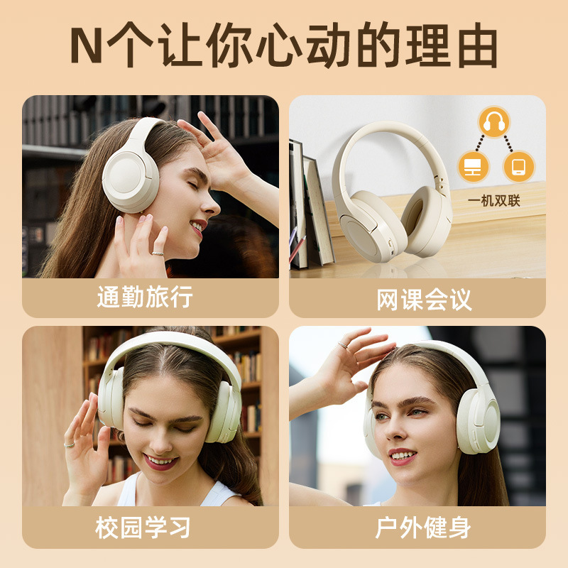 新型ANC積極的にノイズを低減するヘッドセット式bluetoothヘッドセットの長さが長くて、簡単な折りたたみ式無線競合ヘッドセットです。|undefined