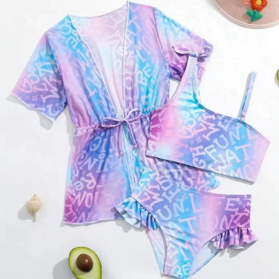 Трансграничная мода детский купальный костюм для девочек