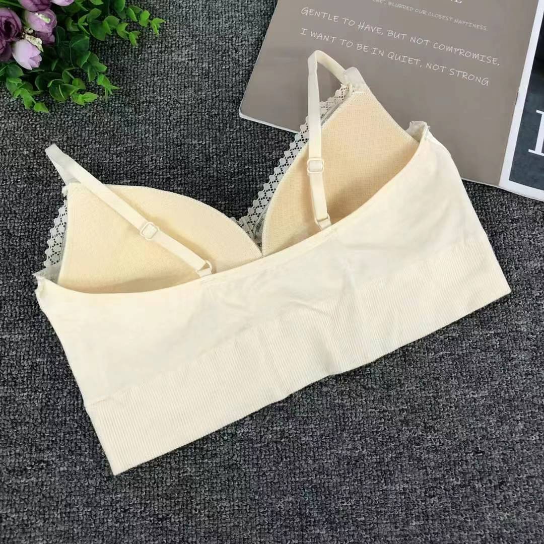 Nueva taza de látex sin marcas de alta calidad, chaleco de dama sin anillo de acero, bra de yoga, ropa interior deportiva, mujer al por mayor