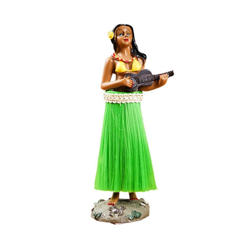 Smart African Guitas in Hand Dancing Girl Hula Girl Ornaments Crafts Car Ornaments