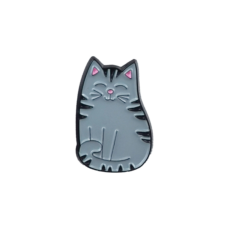 漫画笑顔猫シリーズ合金ブローチかわいい動物服バッグアクセサリー男性と女性のカップルバッジ卸売|undefined