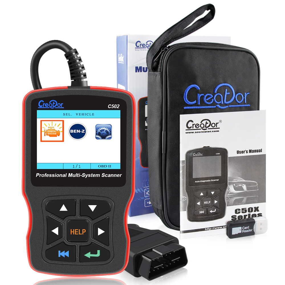 跨境Creator C502  W211 W203 W124读码器扫描仪汽车诊断仪解码器