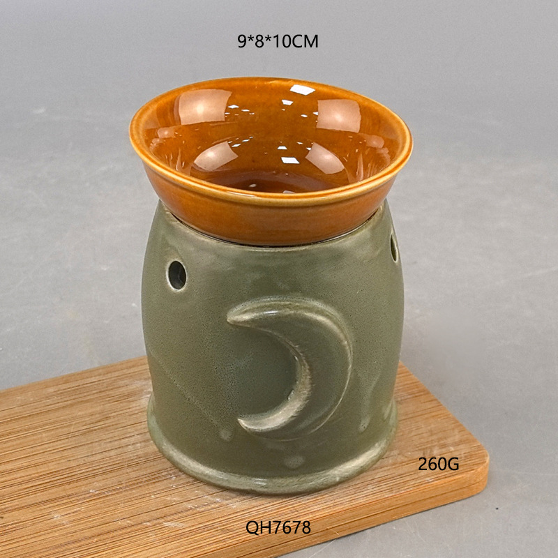 Porcelana blanca transfronteriza horno de incienso de aceite esencial oficina doméstica gran capacidad horno de incienso calentamiento de vela calentador de té horno de aceite esencial