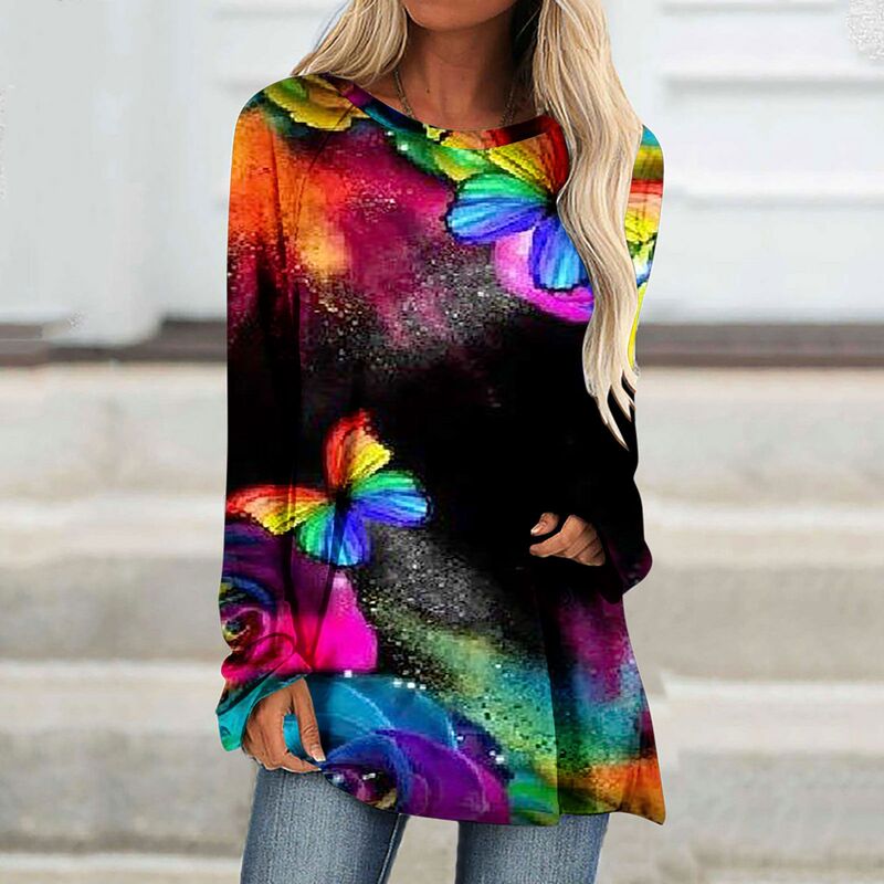 European and American holiday style plus-size women's top, vintage wooden board pattern with four-leaf clover print, raglan sleeves, round neck, long-sleeve T-shirt European and American holiday style plus-size women's top, vintage wooden board pattern with four-leaf clover print, raglan sleeves, round neck, long-sleeve T-shirt