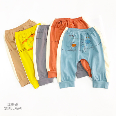 童裤春秋季婴儿裤子弹力棉男女宝宝大屁屁裤新生儿长裤子外穿潮|ru