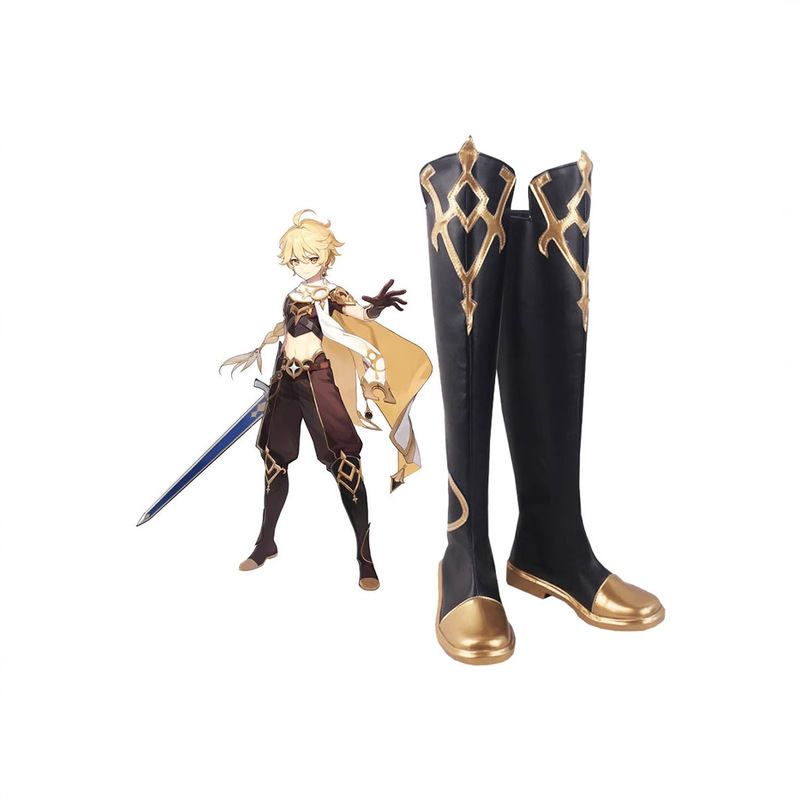 Genshin Impact Traveler Protagonist Komei Traveler Cosplay Shoes