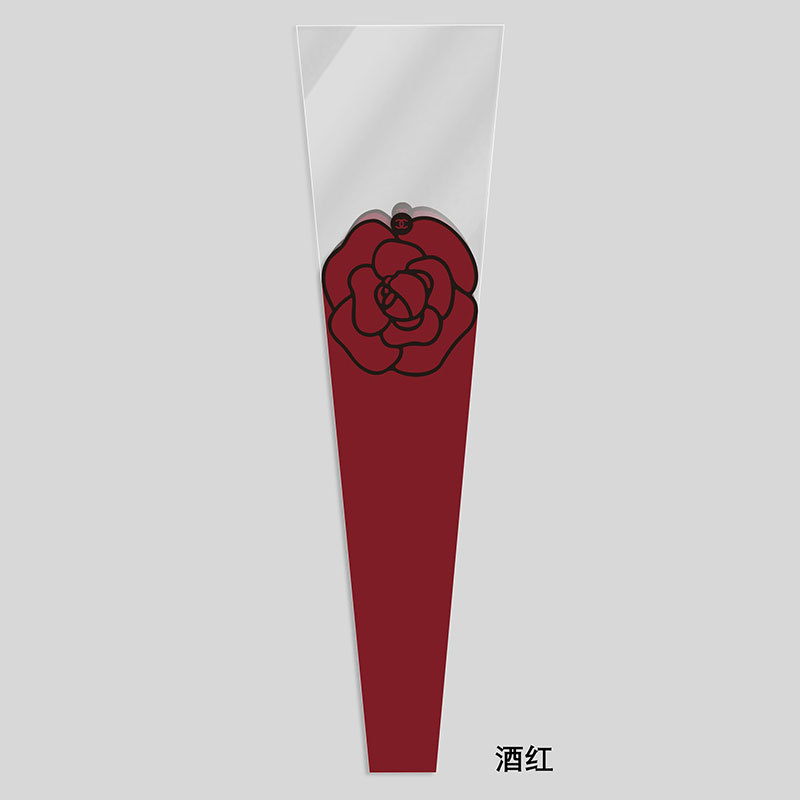 Diosa bolsa individual Camelia bolsa individual ramo bolsa de embalaje material de la flor bolsa de rama única puesto material floral