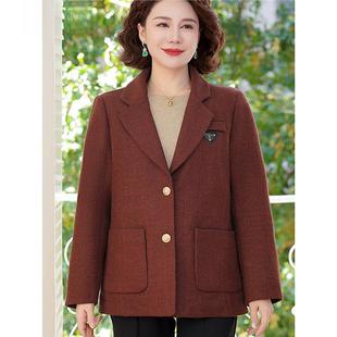2025 New Style Middle-Aged Mother's Spring Style Small Suit Middle-Aged and Elderly Women's Spring & Fall Casual Elegant Jacket Short Style