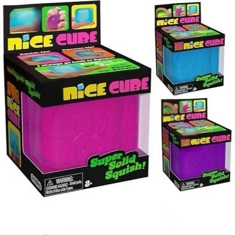 Stress-Relief Cube Squishy Toy Maltose Ice Cube Large Sensory Toy Tpr Stress-Relief Venting Toy