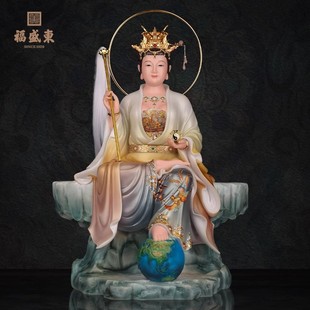 Fushengdong Imitation White Marble Goddess Statue for Home Worship of the Nine Mothers and the Painted Houtu Lady Ornaments