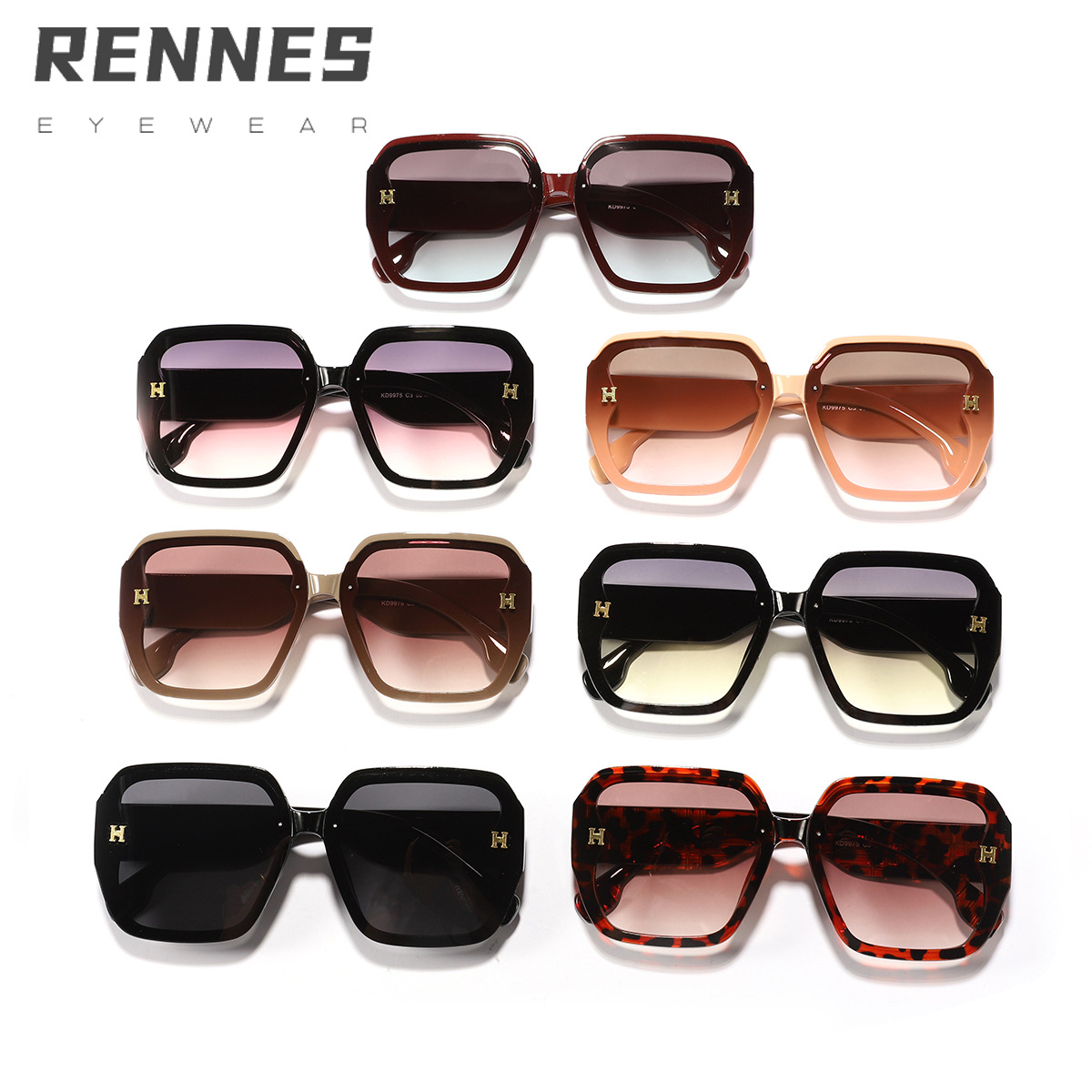 Gafas de sol de comercio exterior europeas y americanas, gafas de sol de moda, marco femenino, protección UV, tiro callejero, delgado, nuevo estilo transfronterizo