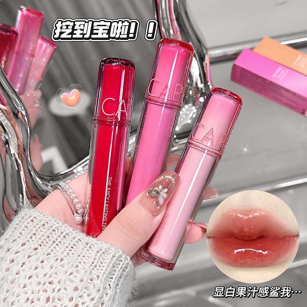 Cappuvini Long-Lasting Moisturizing Lip Gloss, Hydrating and Clear Mirror-Like Finish, Juicy Lip Effect, Brightening, Affordable Makeup Product