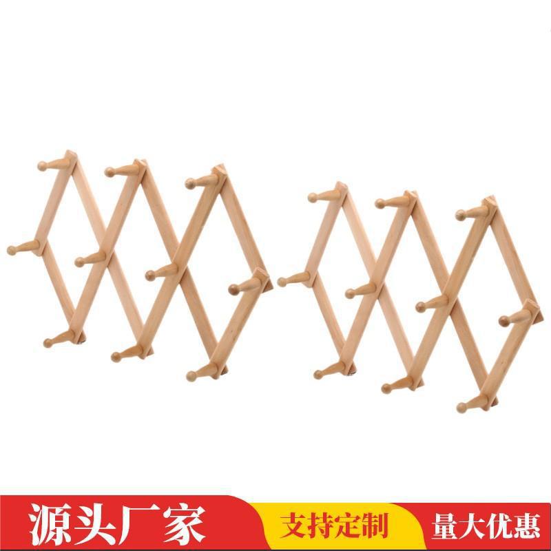 Diamond -shaped wall hanging clothes large wooden retaining hanger Hook bag hook bag hook hook wall wall wall shelf