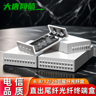 Fiber Straight Out Tail Box 4 Core 12 Core 24 Core Fiber Optic Cable Tail Box Fiber Desktop Terminal Box White