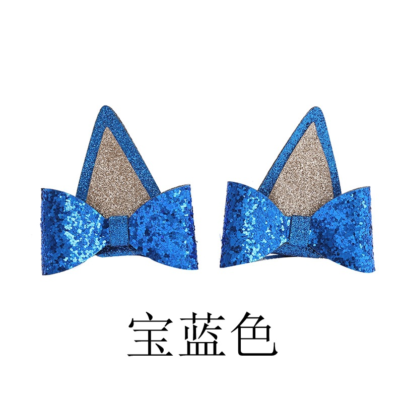 La horquilla de los niños nuevo lindo brillante gato oreja arco clip festival princesa partido tridimensional tocado de los niños