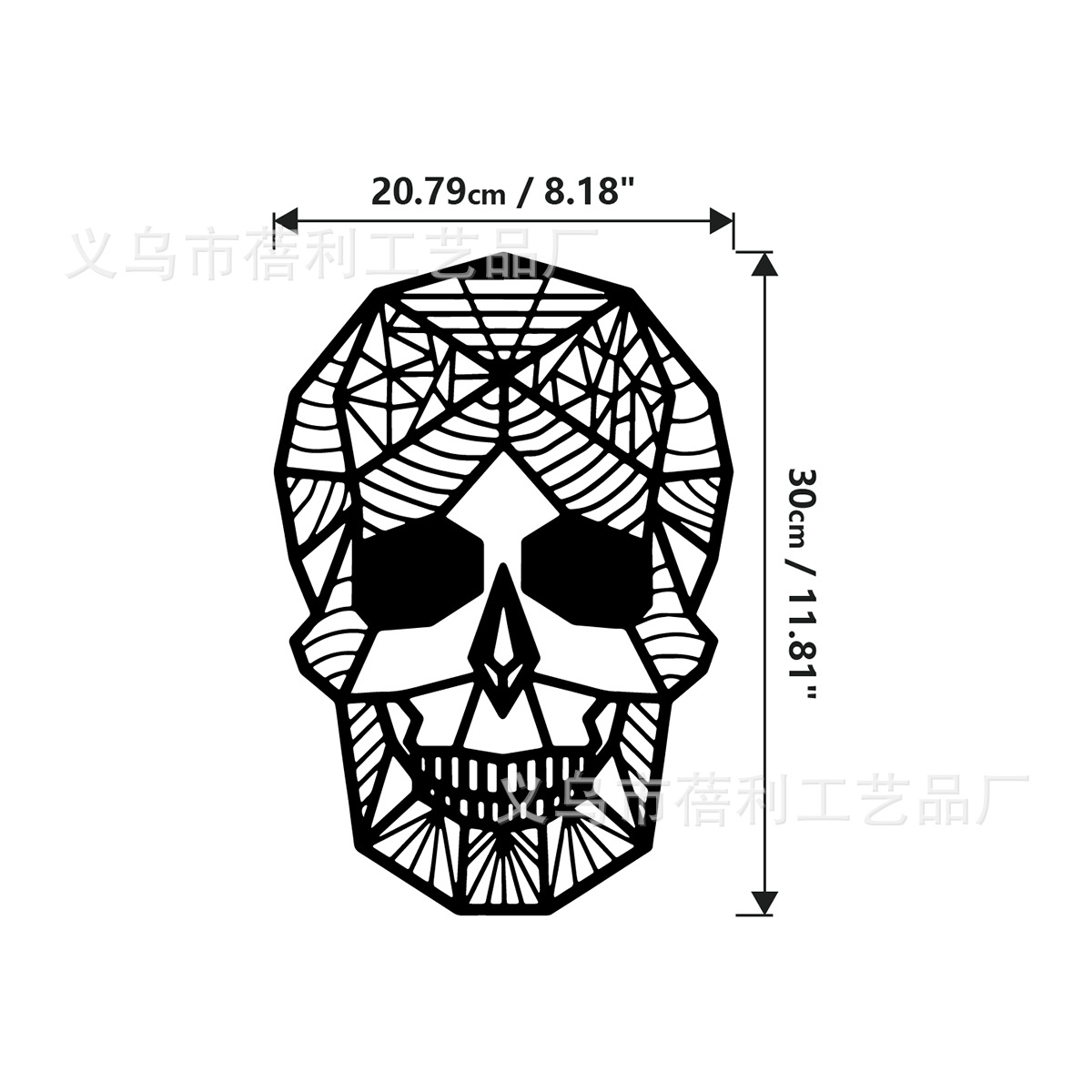 Arte de decoración de pared de Halloween con calavera gótica de estilo explosivo transfronterizo, colgante de pared de decoración del hogar, corte por láser