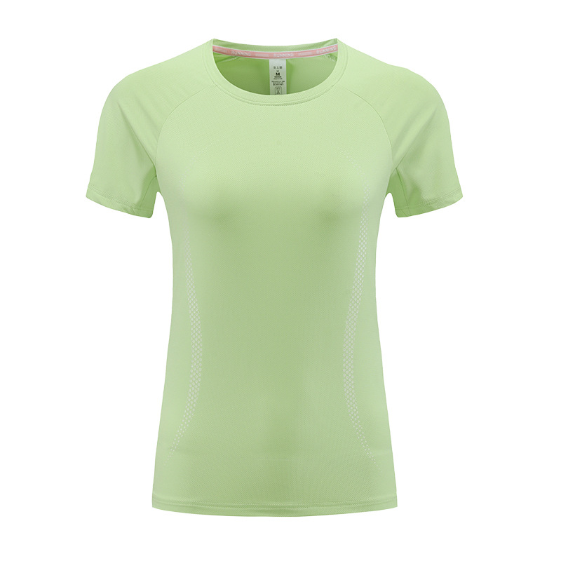 Ropa de Yoga de verano para mujer de manga corta de secado rápido Top running ciclismo entrenamiento ropa de fitness Slim adelgazante Camiseta deportiva