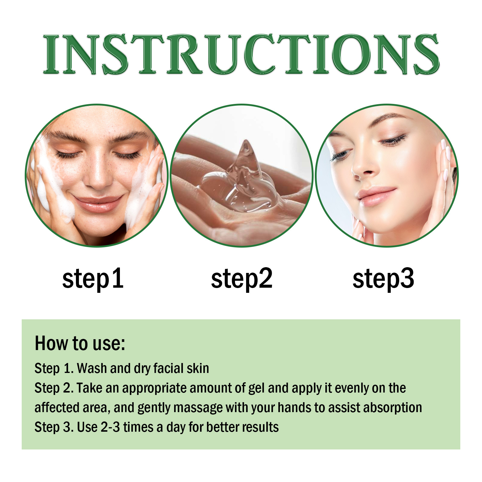 EELHOE Gel detergente all'aloe Schiarisce Chiude la bocca Acne, Migliora la pelle acneica, Idrata Cura della pelle_voghion.com