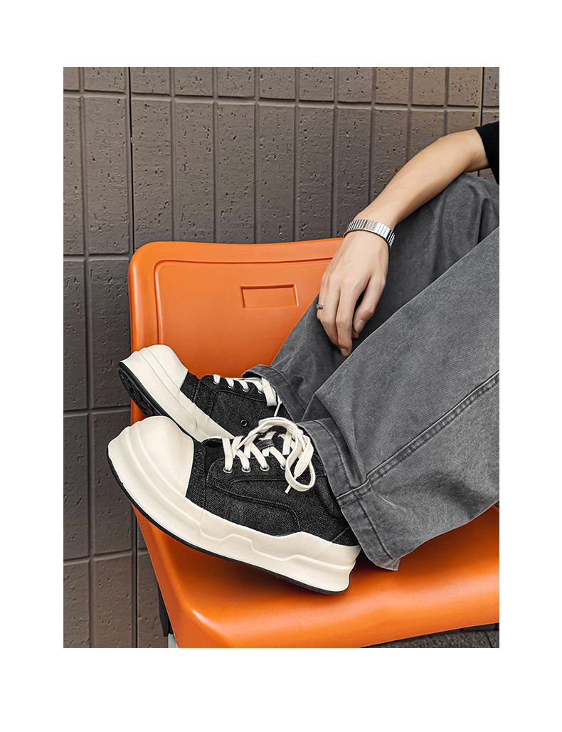 Women's Mickey Mouse Platform Canvas Trainers Height Increasing_voghion.com