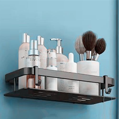 Kitchen and Bathroom Double-Layer Wall Space Aluminum Drainage Towel Hook Rack Toilet Storage Bracket