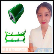 钢厂用碳钢带宽500-1200皮带机槽型下调心托辊高分子 托辊支架厂