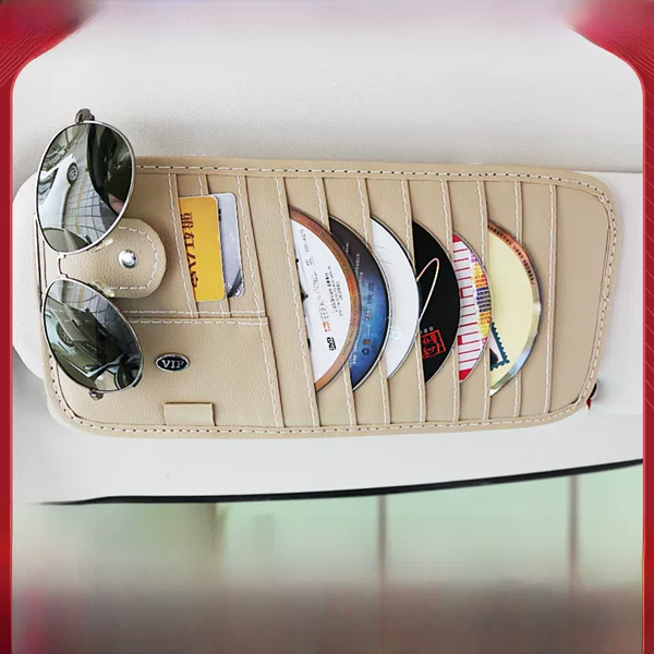 Car Buckle Cd Board Storage Saucer Bag Sunglasses Card Car Multi-Function Cd Clip Holder Quick Release Id