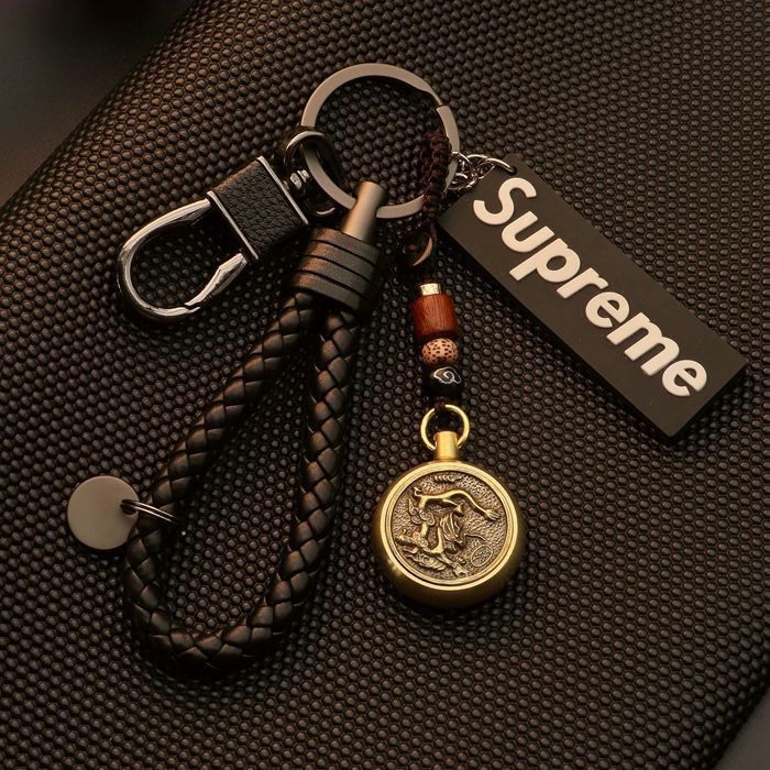 Llavero latón vuelta Zodiaco conejo dragón ovejas creativo llavero hombres personalidad pareja exquisito colgante