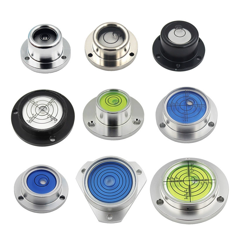 Высокоточный круговой строительный уровень с фланцевой пластиной, портативный нивелир, металлический измерительный прибор.