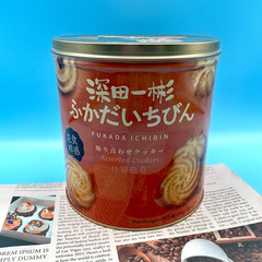 Deepan Ichibayashi Iron Can Assorted Cookies 265g Gift Box for Gifting, Approximately 30 Cookies, Office Afternoon Tea, Wholesale