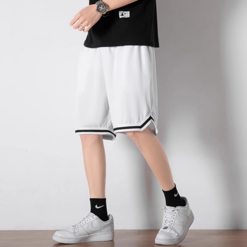 Men's shorts, loose-fitting, versatile basketball shorts, five-point shorts, summer drawstring athletic and casual shorts, affordable wholesale