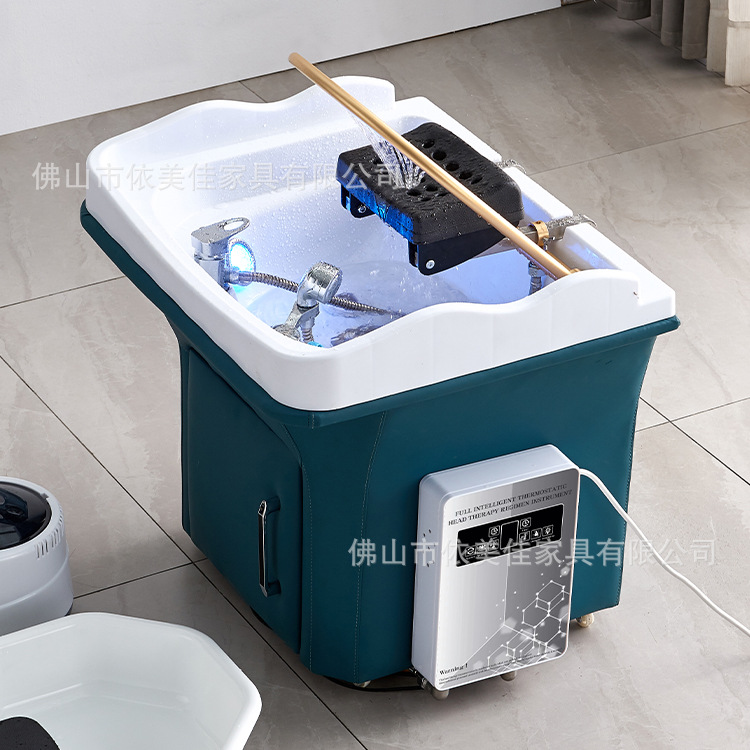 Champú móvil Cuenca de la máquina de tratamiento de cabeza centro de salud apoyo cama de masaje cama de belleza hogar fumigación circulación de agua máquina de champú