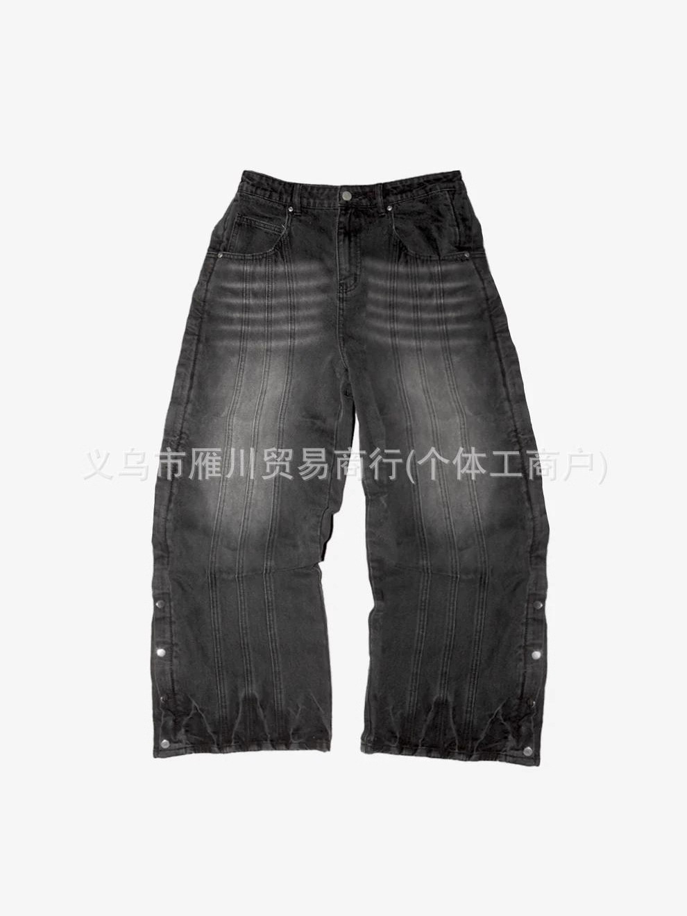 Europa y Estados Unidos bordados transfronterizos jeans masculinos retro diseño de la calle con cremallera bordado pantalones largos de piernas largas