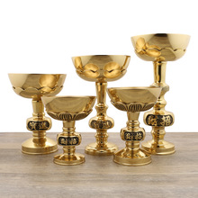 铜碗供佛酥油灯进宝供灯长明灯工厂批发液体烛灯添油灯黄铜油灯盏