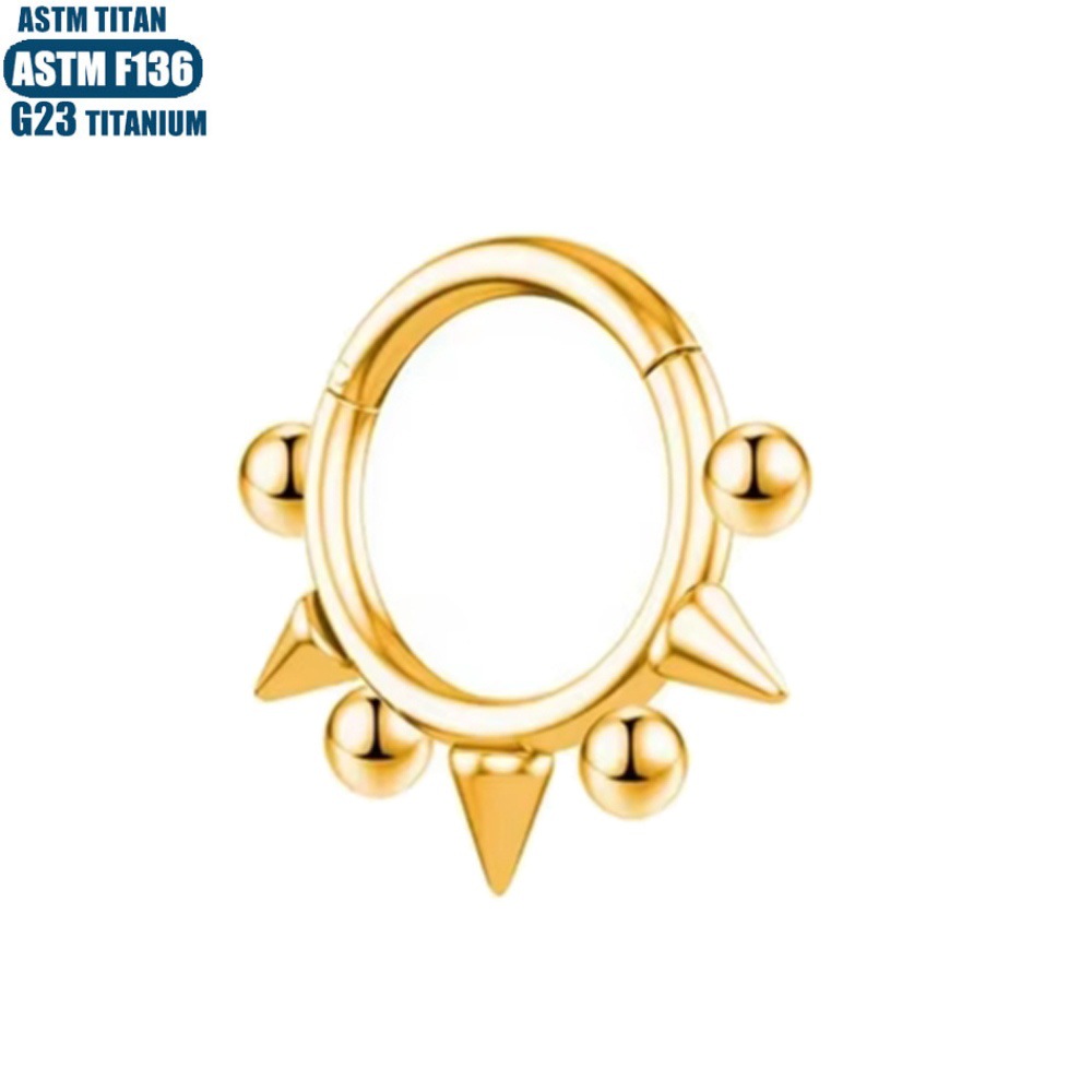 Pointed titanium steel lip stud product view