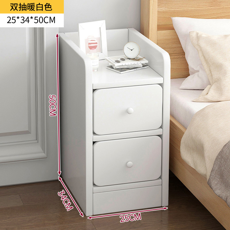 Mesa de noche para alquiler dormitorio moderno minimalista cama almacenamiento rack ultra estrecho brecha gabinete pequeño dormitorio armario
