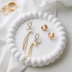 ins石膏啞光首飾項鍊珠寶耳環攝影托盤擺拍拍攝飾品拍照道具擺件