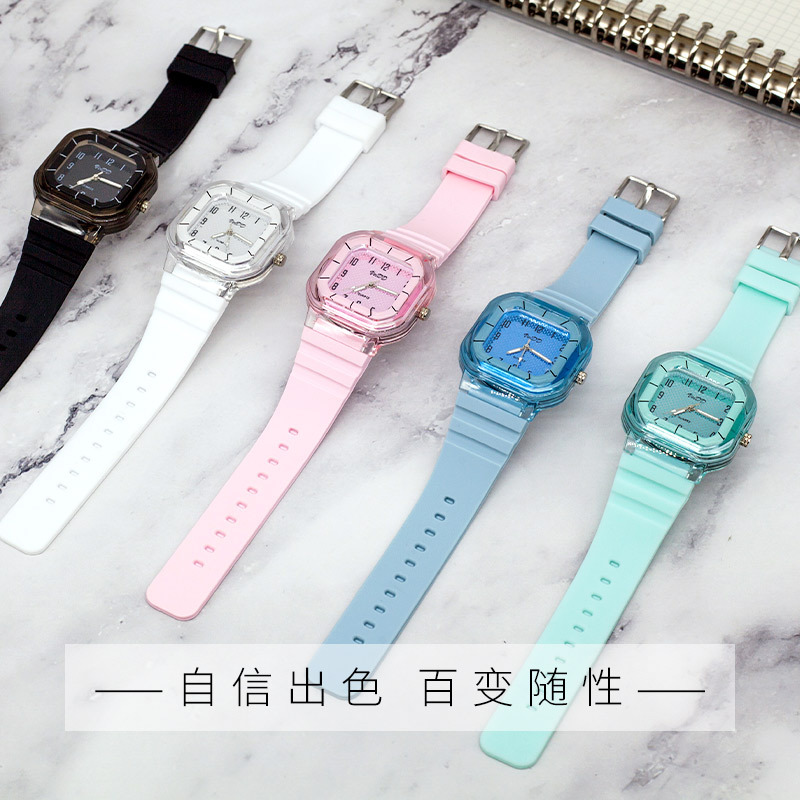 Summer New Style Children's Student Silicone Korean Style Sports Watch Gift Waterproof Large Dial Quartz